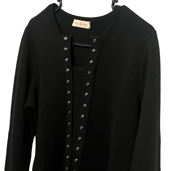 Tory Burch Yessica black 100% merino wool tunic sweater - Picture 5 of 10